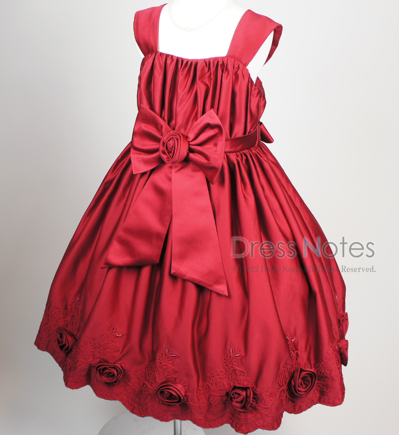 子供ドレス「コーラス」ワインレッド H8011