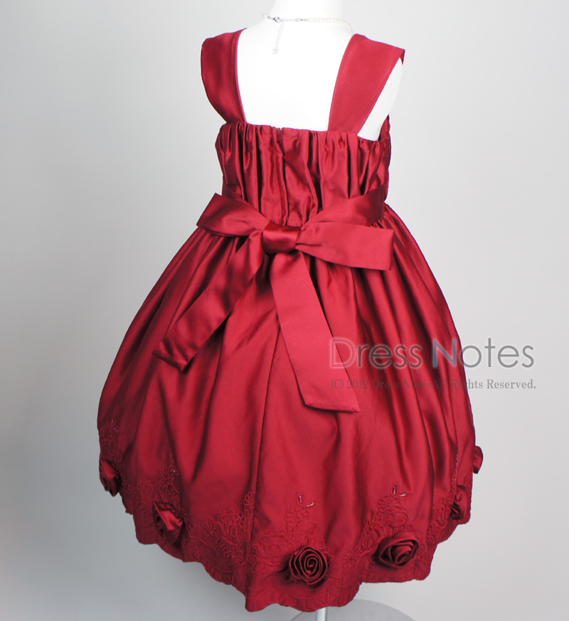 子供ドレス「コーラス」ワインレッド H8011-4