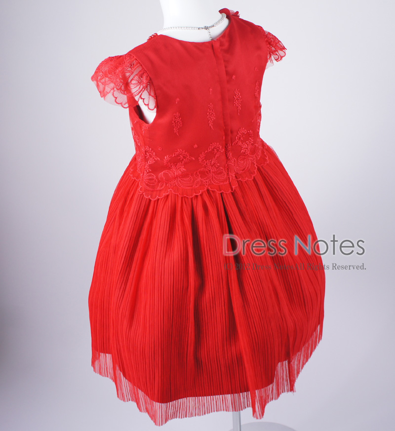 子供ドレス「パガテル」レッド D8022-4