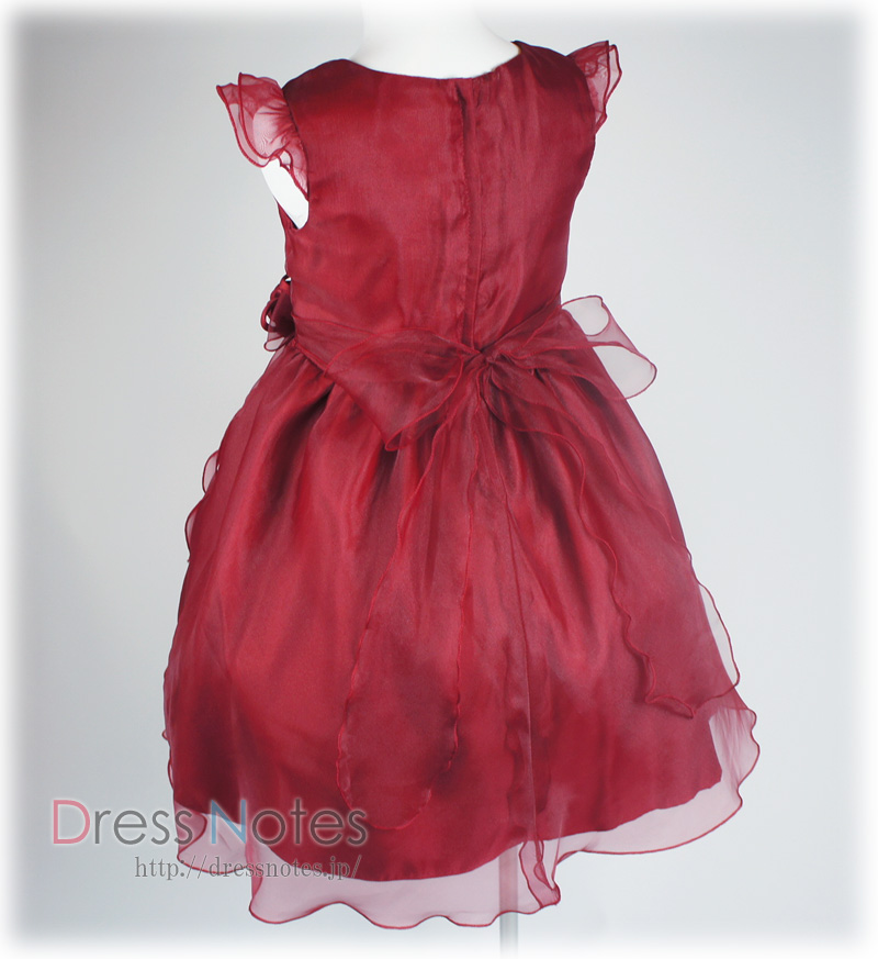 子供ドレス「スカルラッティ」ワインレッド G8014-4