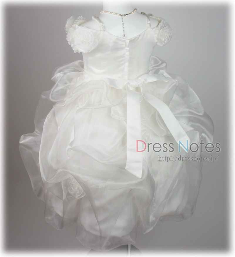 子供ドレス「ヴァニラパール」パールホワイト G8016-4