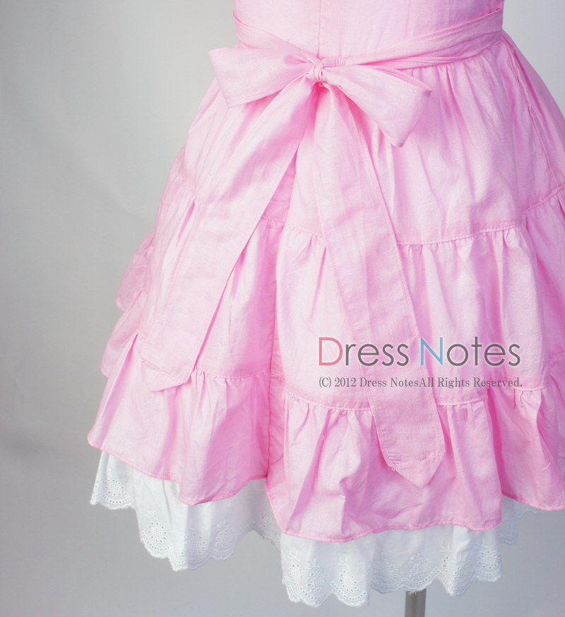 コットン子供ドレス「いちごみるくモア」 ピンク B1020-2