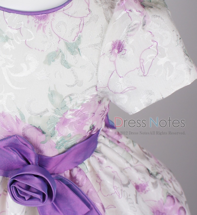 子供ドレス「ヘミング」パープル H8006-1