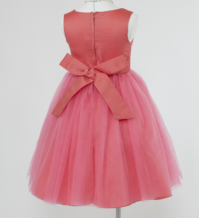 子供ドレス「エチュード」オレンジレッド P2002-3