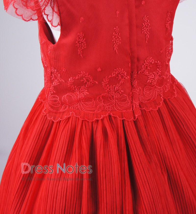 子供ドレス「パガテル」レッド D8022-5
