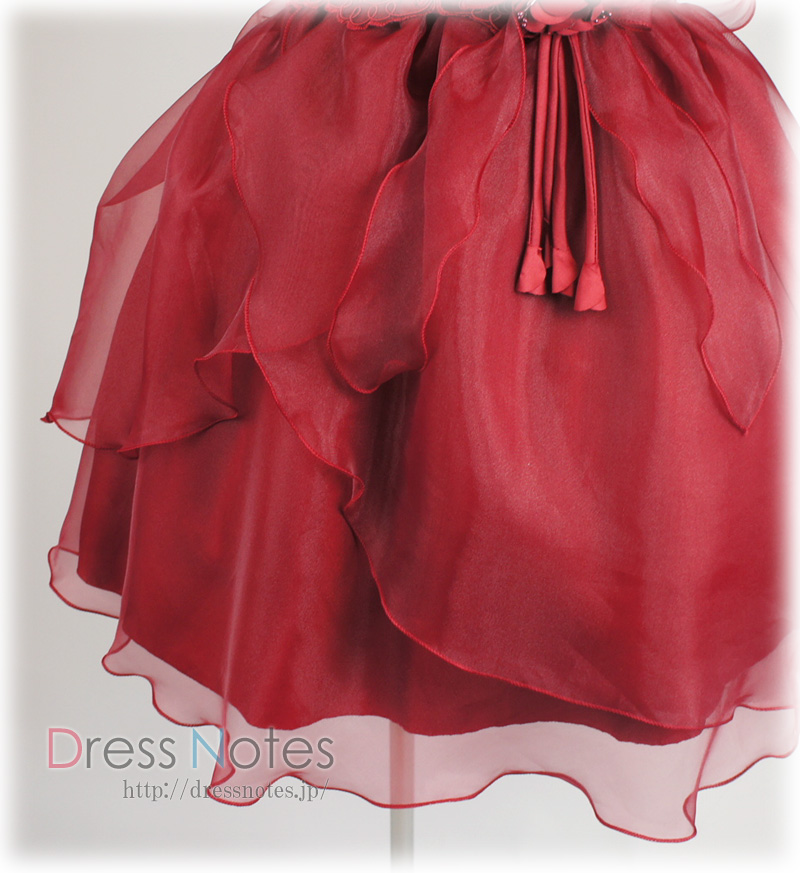 子供ドレス「スカルラッティ」ワインレッド G8014-3