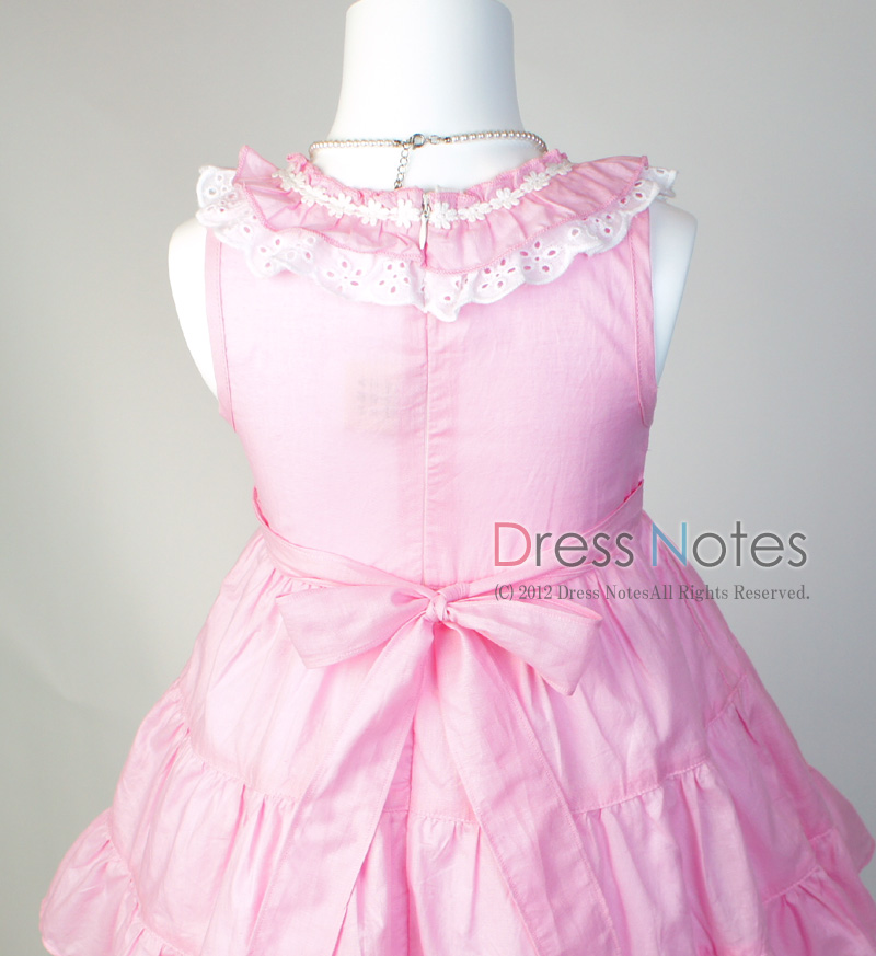 コットン子供ドレス「いちごみるくモア」 ピンク B1020-5