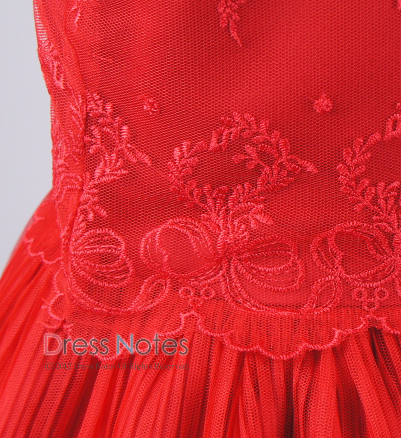 子供ドレス「パガテル」レッド D8022-2