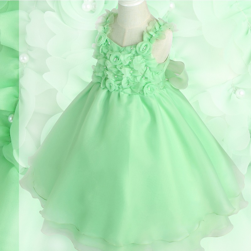DressNotesのピアノ演奏用ドレス「アイベル２」ライトグリーン dn02_green